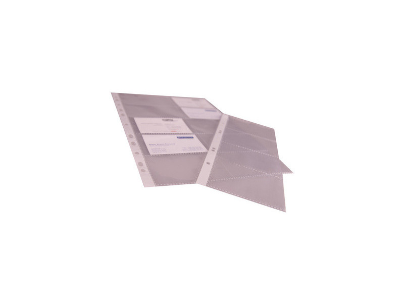 proOFFICE Pochette pour cartes de visite, A4, film PP,