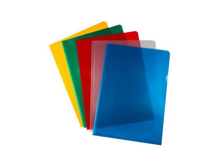 proOFFICE Pochette transparente, A4, PP, granuleux, rouge