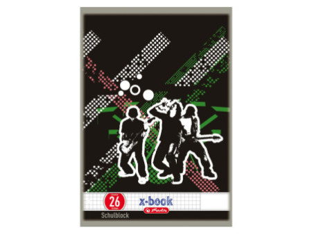 herlitz Bloc de cours x.book, A4, réglure 26 / quadrillé