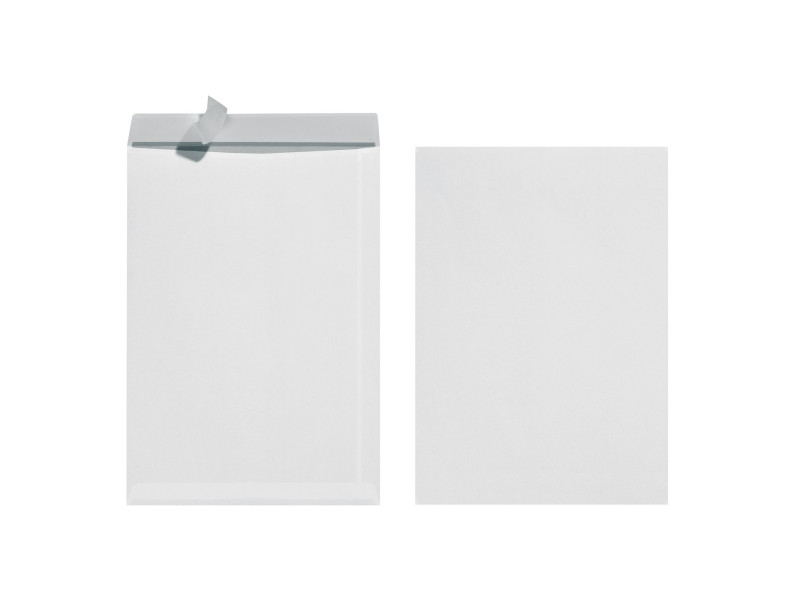 herlitz Enveloppe sac B4, auto-adhésif, sans fenêtre, blanc