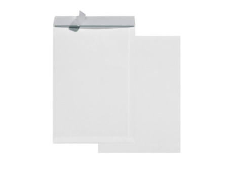 herlitz Enveloppe sac B4, auto-adhésif, sans fenêtre, blanc