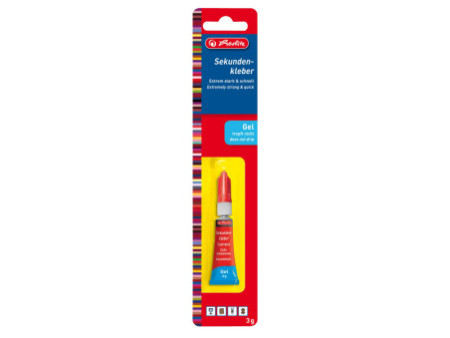 herlitz Colle instantanée gel, 3 g, dans un tube en métal
