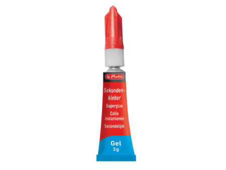 herlitz Colle instantanée gel, 3 g, dans un tube en métal