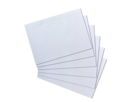 herlitz Fiches bristol, A4, ligné, blanc
