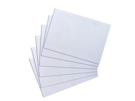 herlitz Fiches bristol, A4, ligné, blanc