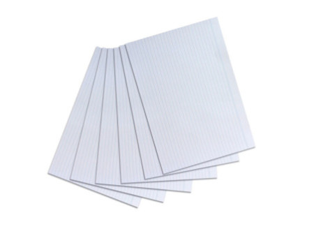 herlitz Fiches bristol, A4, ligné, blanc