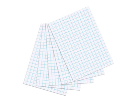 herlitz Fiches bristol, A5, quadrillé, blanc
