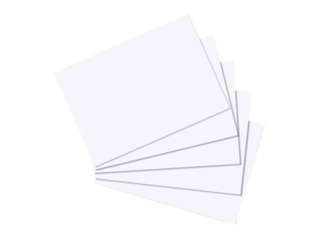 herlitz Fiches bristol, A5, uni, blanc
