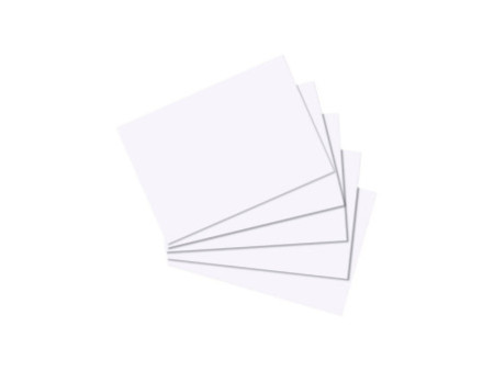 herlitz Fiches bristol, A7, uni, blanc