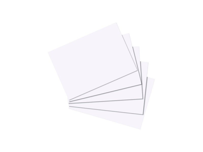 herlitz Fiches bristol, A7, uni, blanc