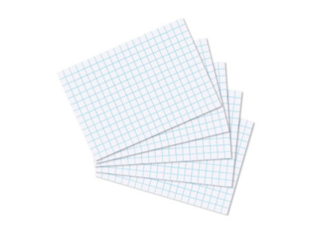 herlitz Fiches bristol, A8, quadrillé, blanc