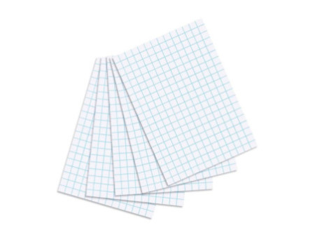herlitz Fiches bristol, A8, quadrillé, blanc