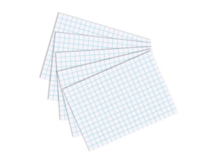 herlitz Fiches bristol, A8, quadrillé, blanc