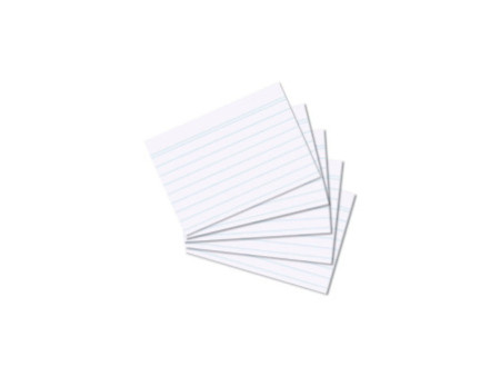 herlitz Fiches bristol, A8, ligné, blanc