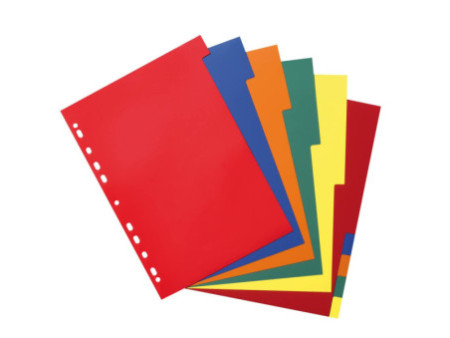 herlitz Intercalaires en plastique, uni, A4, 10 touches