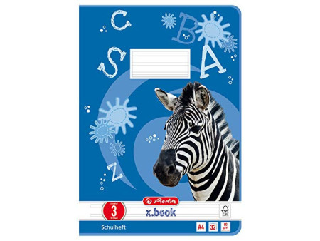 herlitz Cahier x.book, A4, linéature 3 / ligné