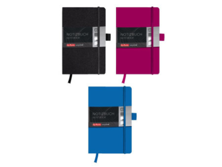 herlitz Carnet my.book classic A5, quadrillé,192 pages, noir