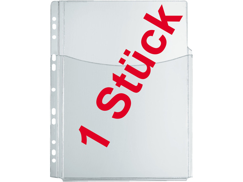 herlitz Pochette perforée avec poche, A4, PVC, 0,30 mm
