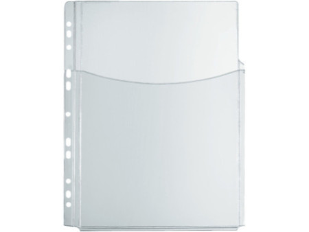 herlitz Pochette perforée avec poche, A4, PVC, 0,30 mm