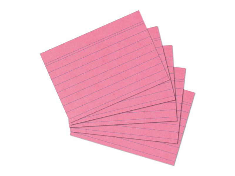 herlitz Fiches bistrol, A5, ligné, rose