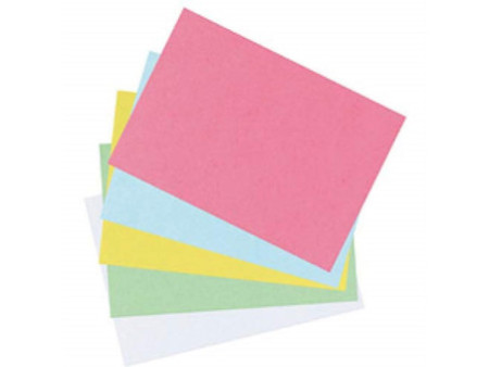 herlitz Fiches bristol, A7, ligné, rose