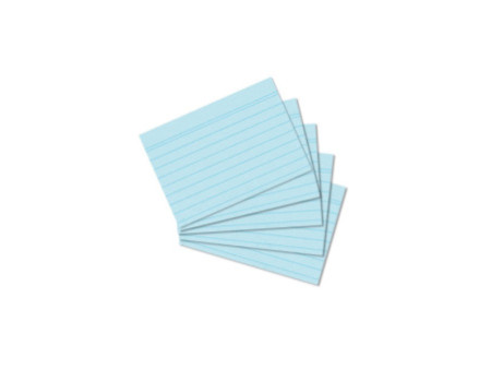 herlitz Fiches bristol, A8, ligné, bleu