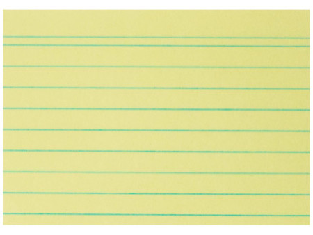 herlitz Fiches bristol, A8, ligné, jaune