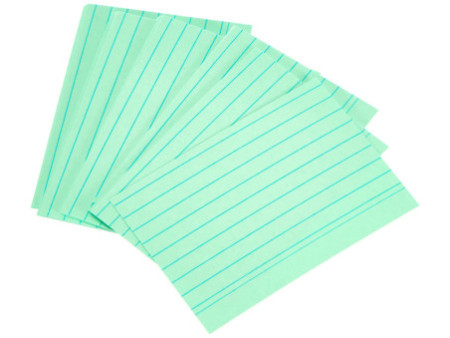 herlitz Fiches bristol, A8, ligné, vert
