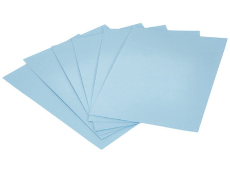 herlitz Fiches bristol, A5, uni, bleu