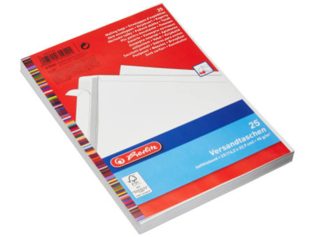 herlitz Enveloppe d'expédition, C5, sans fenêtre, blanc