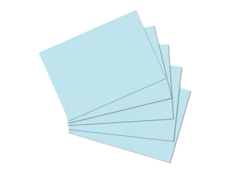 herlitz Fiches bristol, A6, uni, bleu