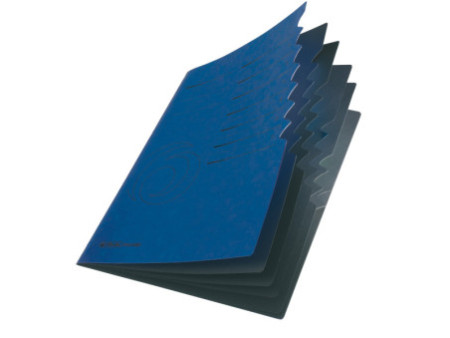 herlitz Trieur easyorga, A4, carton, 7 compartiments, bleu