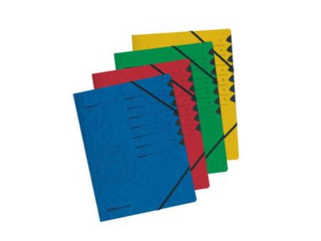 herlitz Trieur easyorga, A4, carton, 7 compartiments, bleu