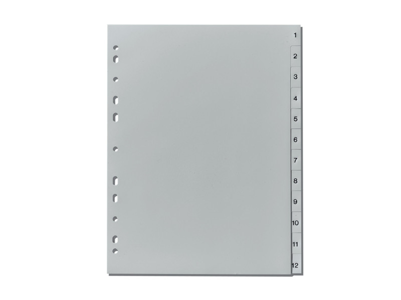 herlitz Intercalaires en plastique, chiffres, A4, 12 touches