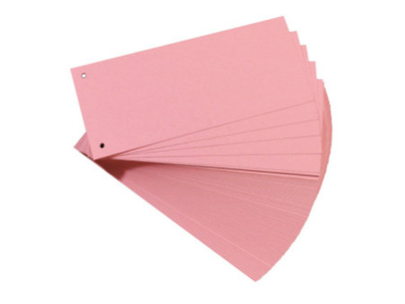 herlitz Intercalaires, pour format A4, carte lustrée, rose