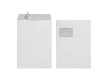 herlitz Enveloppe d'expédition, C4, avec fenêtre, blanc