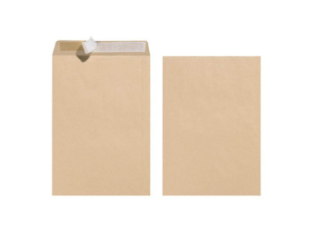 herlitz Enveloppe d'expédition, C4, sans fenêtre, marron