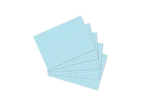 herlitz Fiches bristol, A7, quadrillé, bleu