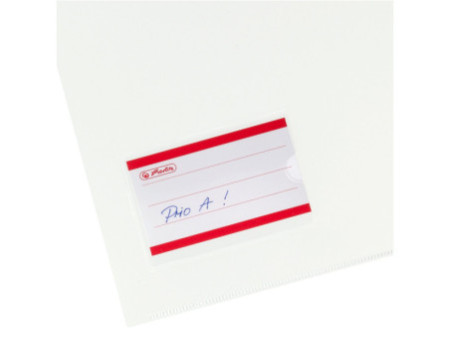 herlitz Pochette Transparente, porte-étiquette, A4