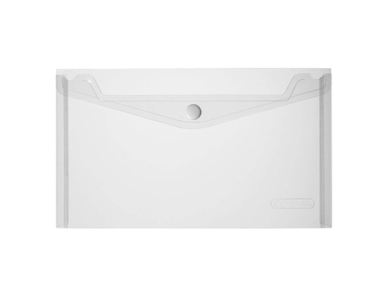 herlitz Pochette à documents format DL, PP,blanc/transparent