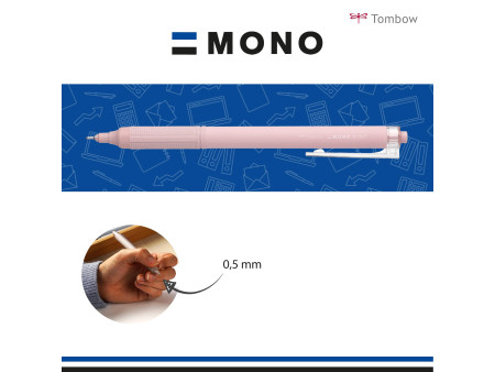 TOMBOW Stylo à bille rétractable 'MONO graph Lite', rose