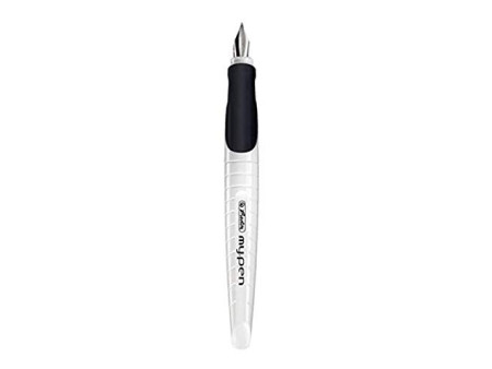 herlitz Stylo plume my.pen, plume: L, blanc / noir/noir