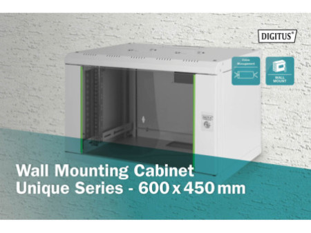 DIGITUS Coffret mural 19' Unique Line, 7 U, gris clair