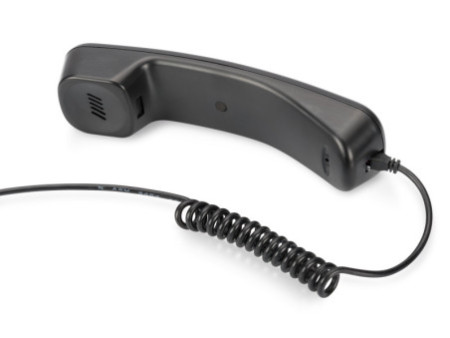 DIGITUS Combiné téléphonique USB, noir, Plug-and-Play, pour