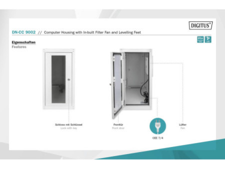 DIGITUS Boîtier CPU Eco-Line avec ventilation active