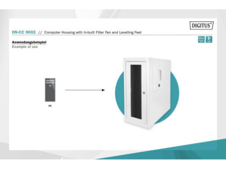 DIGITUS Boîtier CPU Eco-Line avec ventilation active