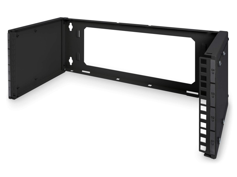 DIGITUS support mural 19' universel, 4 U, (RAL 9005), noir