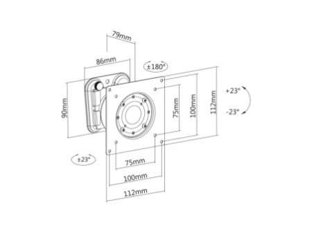 DIGITUS Fixation murale pour écran LCD/DEL/TFT/ Plasma