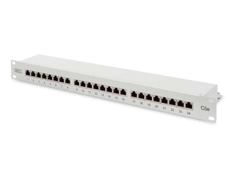 DIGITUS 19' panneau de brassage, Cat.5e, 24 ports RJ45, 1 U