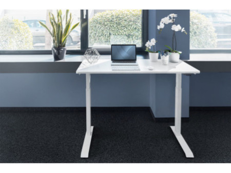 DIGITUS Bureau assis-debout, (L)1.200 mm, blanc